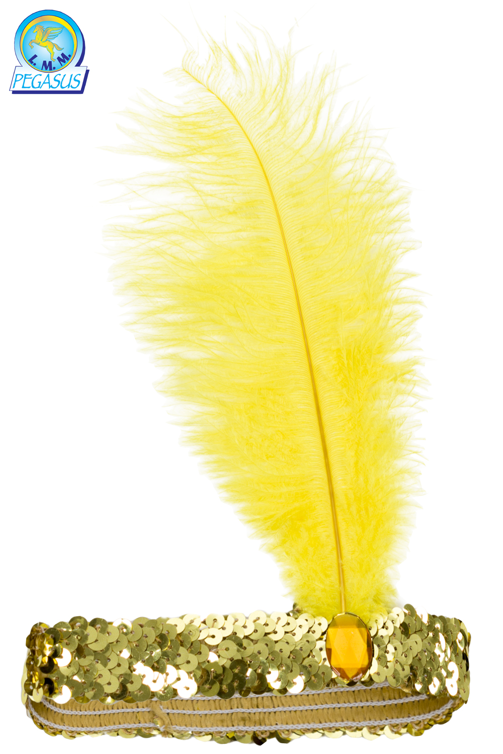 PIUMA CHARLESTON PAILLETTES GIALLO